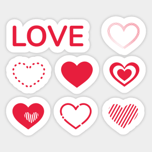 Hearts sticker set Sticker